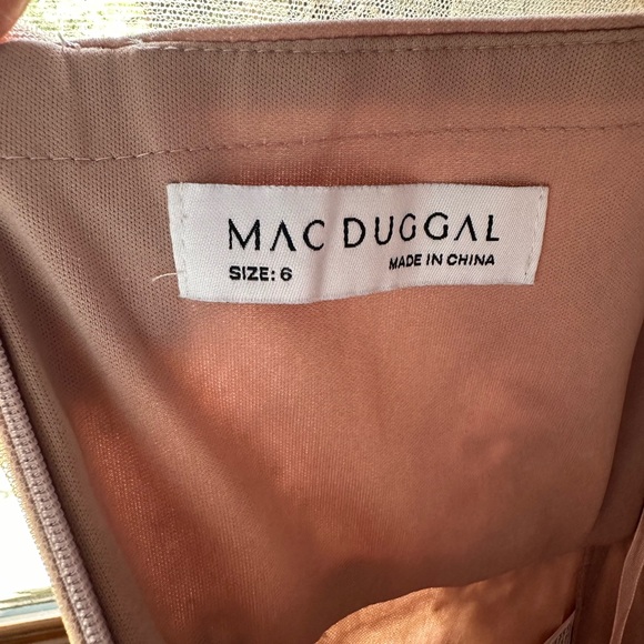 Mac Duggal Illusion Lace A Line Midi Dress - Picture 7 of 8